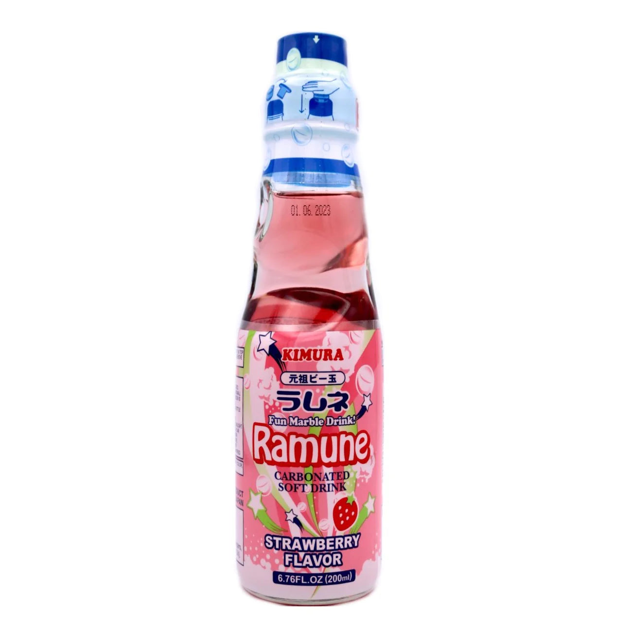 Kimura Ganso Ramune Strawberry 200ml