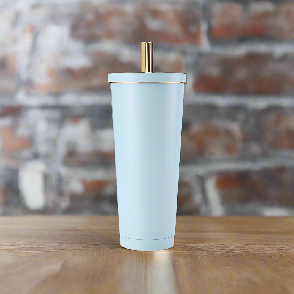 304 stainless steel thermal flask for cold and hot drinks, pastel colour Sky Blue