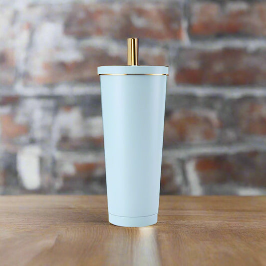 304 stainless steel thermal flask for cold and hot drinks, pastel colour Sky Blue