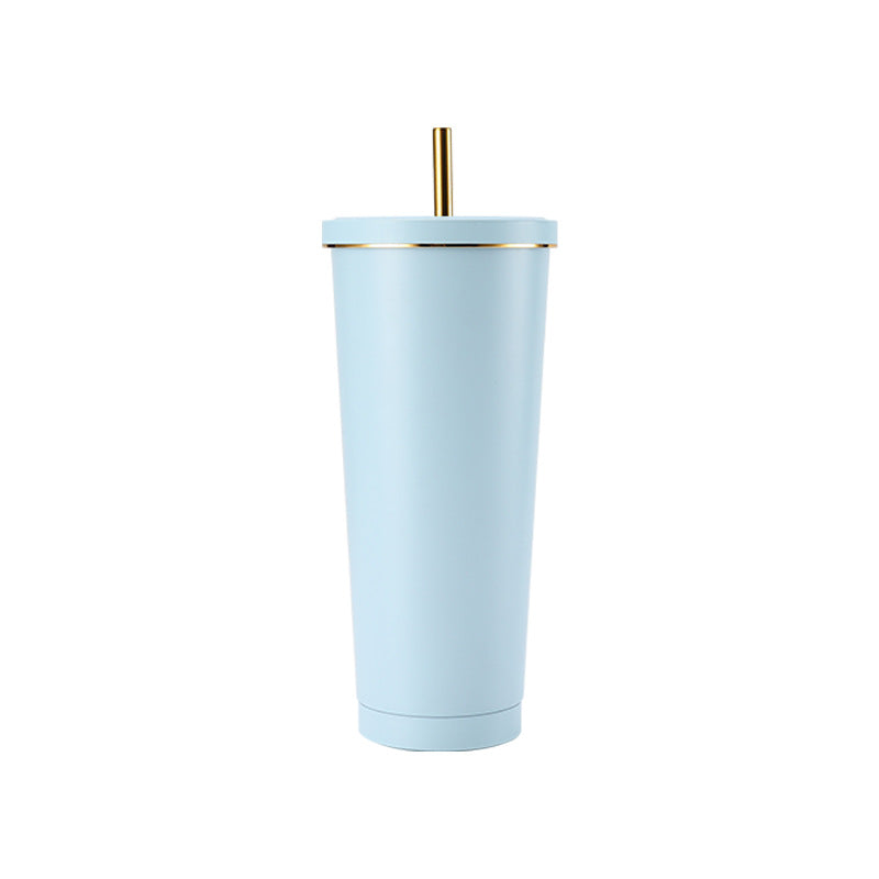 304 stainless steel thermal flask for cold and hot drinks, pastel colour Sky Blue