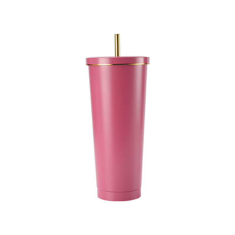 304 stainless steel thermal flask for cold and hot drinks, pastel colour Rose