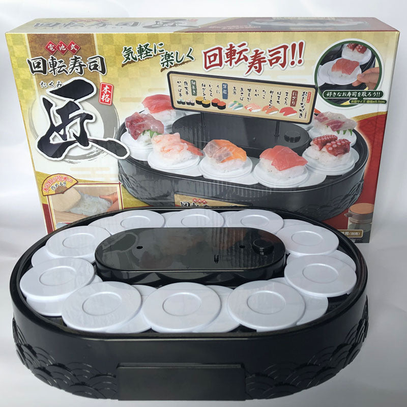 Mini Sushi Conveyor Belt with sushi mold, detachable plates, Japan Design