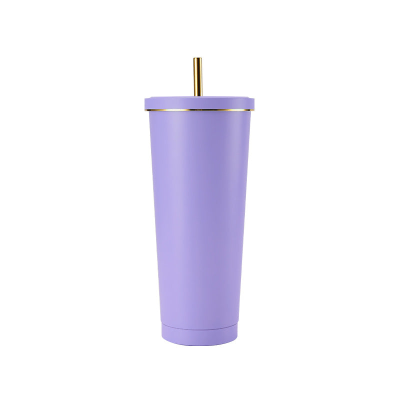 304 stainless steel thermal flask for cold and hot drinks, pastel colour purple