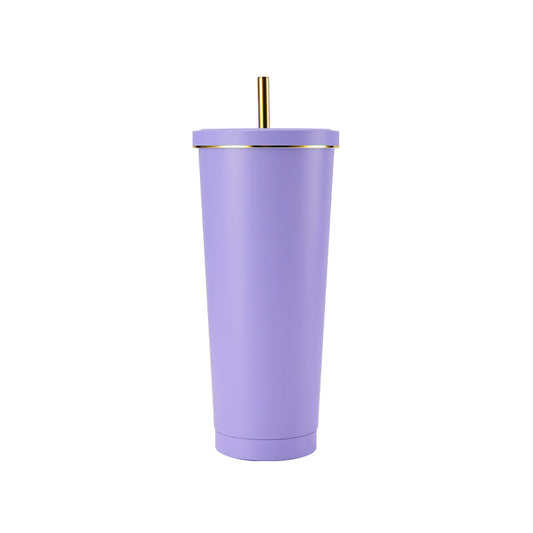 304 stainless steel thermal flask for cold and hot drinks, pastel colour purple