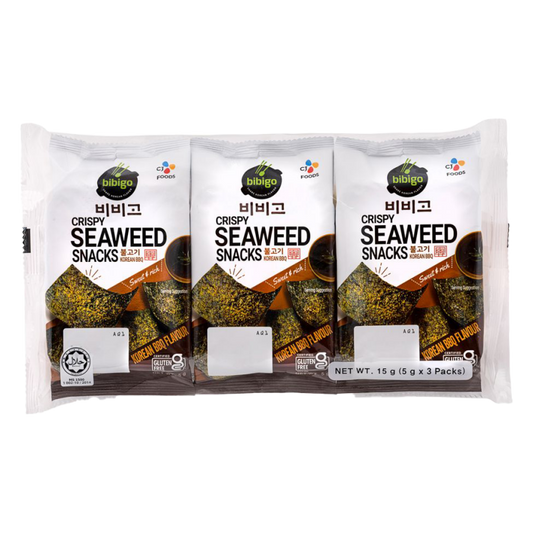 CJ Bibigo Crispy Seaweed Snacks Korean BBQ Flavour