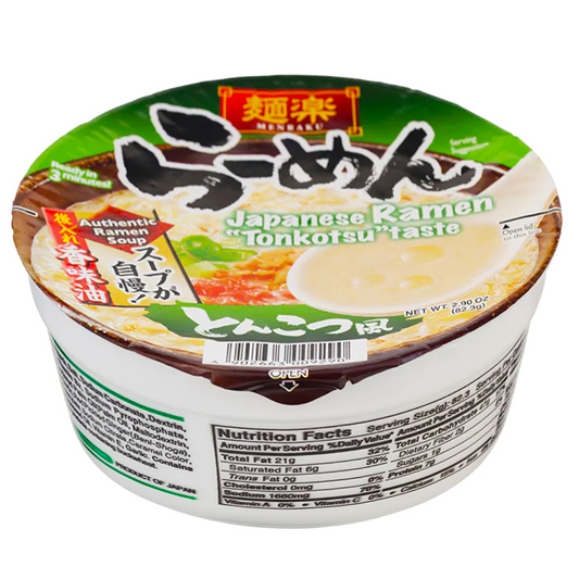 Hikari Menraku Tonkotsu Cup Noodle 82.3g