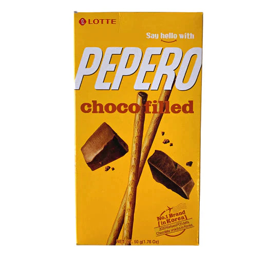 Lotte Nude Pepero Biscuit Stick filled with Chocolate 50g WWW Mart